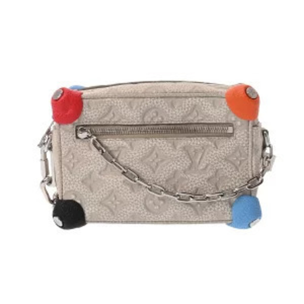 Louis Vuitton Monogram Bandana Soft Trunk Bag Leather Shoulder Bag Beige Tan